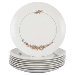 Bjørn Wiinblad for Rosenthal Studioline. Set of eight "Romanze" breakfast plates