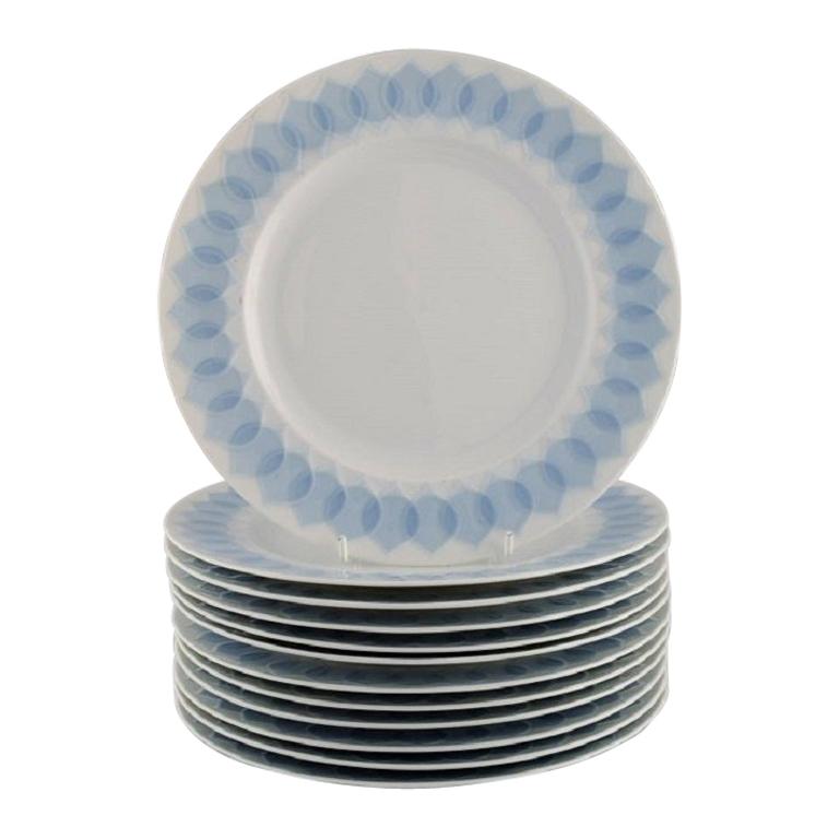 Bjørn Wiinblad for Rosenthal, Twelve Lotus Porcelain Dinner Plates