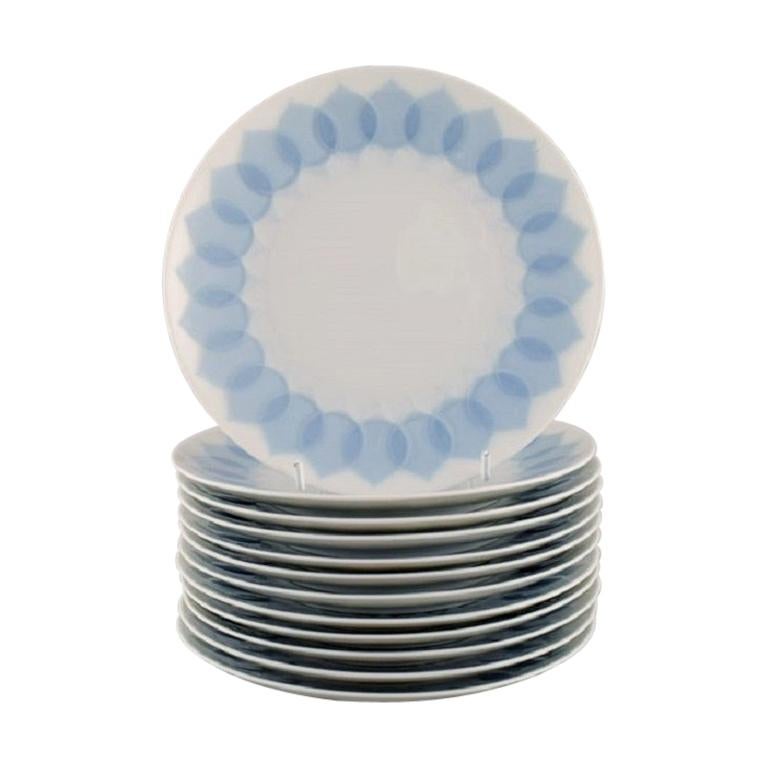 Bjørn Wiinblad for Rosenthal, Twelve Lotus Porcelain Salad Plates