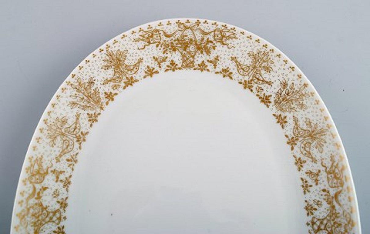 German Bjørn Wiinblad for Rosenthal, Two Oval Serving Dishes in Porcelain For Sale