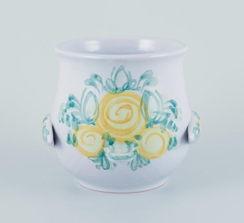 Glazed Bjørn Wiinblad for The Blue House. Ceramic plant pot holder shaped like a bird. For Sale