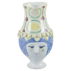 Bjørn Wiinblad for The Blue House, Denmark. Unique ceramic jug. 1973