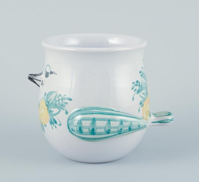 Scandinave moderne Bjørn Wiinblad pour The Blue House of Denmark. Vase unique en forme d'oiseau. en vente