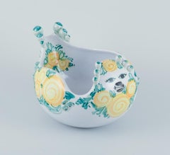 Bjørn Wiinblad for The Blue House. Large ceramic bowl shaped like a bird.