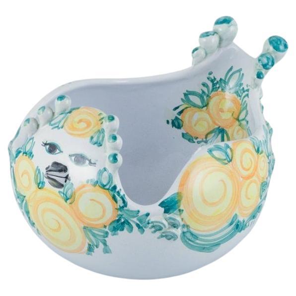 Bjørn Wiinblad for The Blue House. Large ceramic bowl shaped like a bird. For Sale
