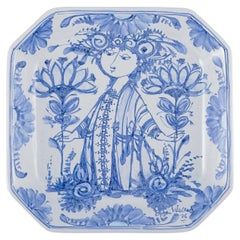 Bjørn Wiinblad para La Casa Azul. Plato/placa mural octogonal de gres.