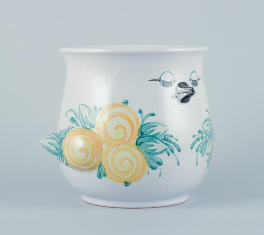 Scandinavian Modern Bjørn Wiinblad for The Blue House. Unique ceramic plant pot holder For Sale