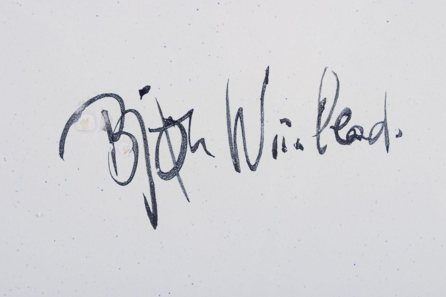 Bjørn Wiinblad für The Blue House. Einzigartige achteckige Keramikschale/Wandtafel. (Mitte des 20. Jahrhunderts) im Angebot
