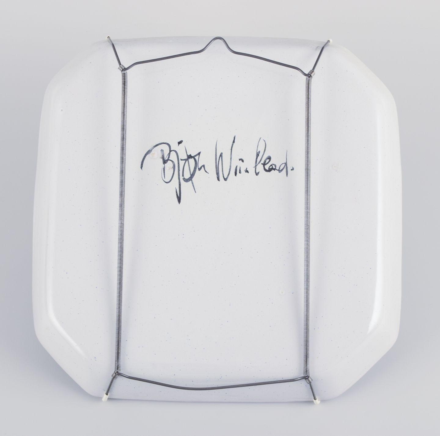 Bjørn Wiinblad für The Blue House. Einzigartige achteckige Keramikschale/Wandtafel. im Angebot 1
