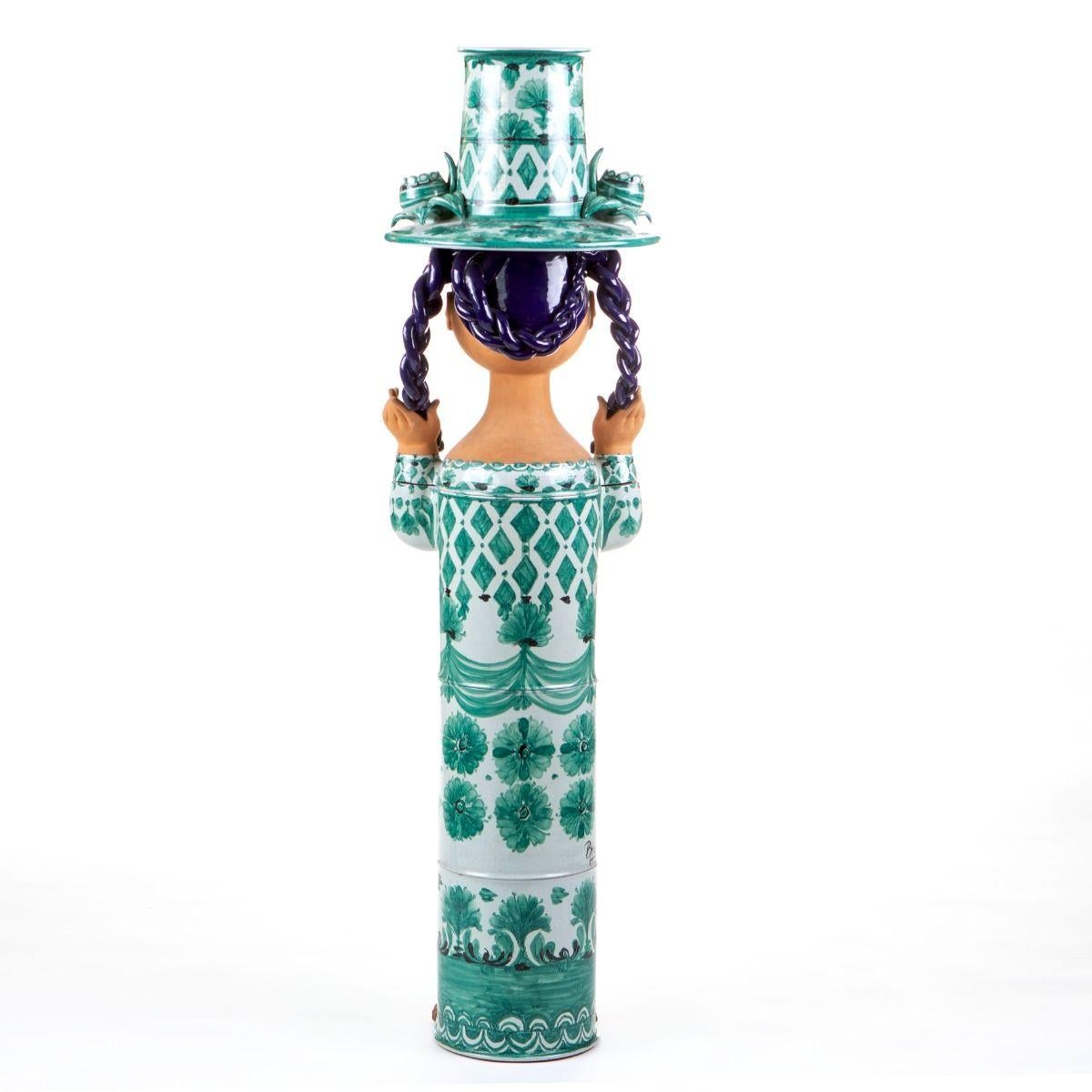 Moderno Bjørn Wiinblad - Monumentale figura decorativa in ceramica, 155 cm in vendita