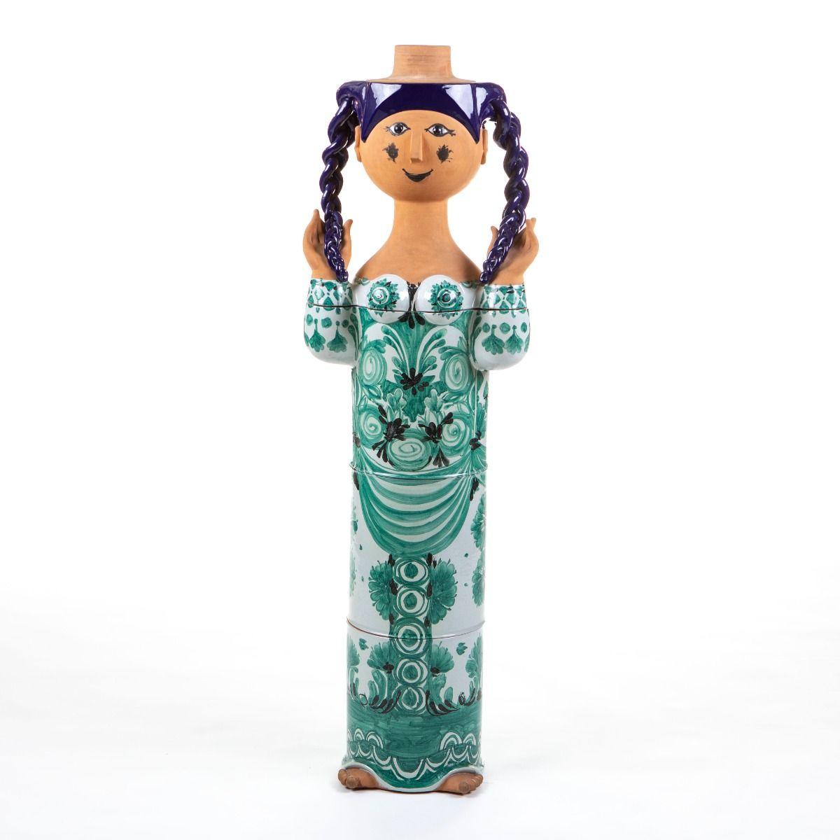 Smaltato Bjørn Wiinblad - Monumentale figura decorativa in ceramica, 155 cm in vendita