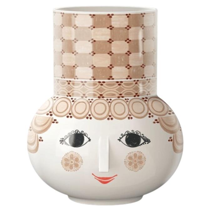 Bjørn Wiinblad 'Olga' Vase, Sand Ceramic, Scandinavian Modern, 13.8" H For Sale