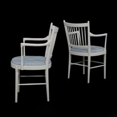 Bjørn Wiinblad Pair of Armchairs of White Lacquered Wood, 1967