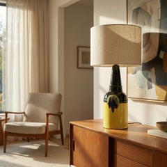 Bjørn Wiinblad Rosenthal Ceramic Table Lamp Yellow Glaze Denmark 1970s