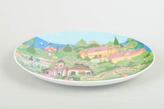 Bjørn Wiinblad, Rosenthal. Rare porcelain collector’s plate with colourful motif