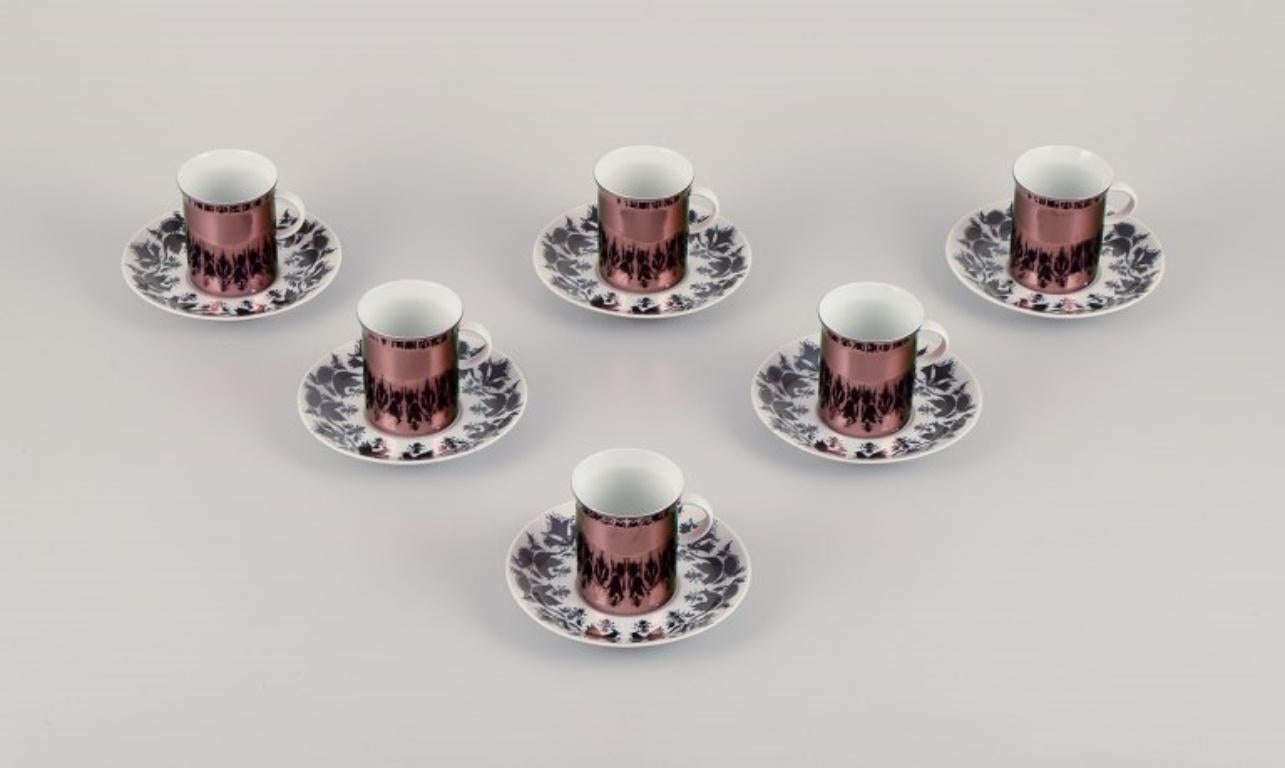 Bjørn Wiinblad (1918-2006) for Rosenthal, Germany. 
A set of six 