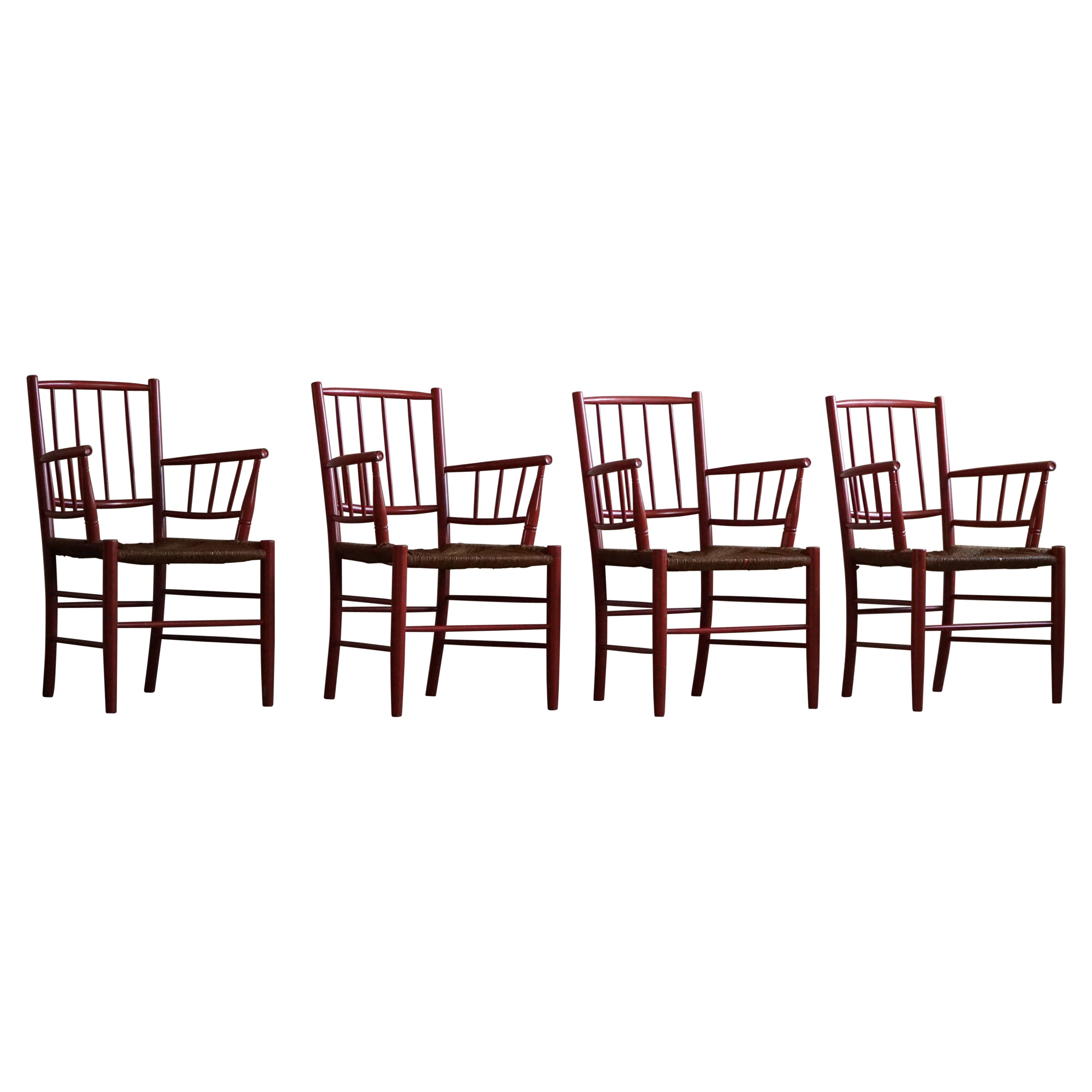 Bjørn Wiinblad, ensemble de 4 chaises, Nässjö Stolefabrik, Mid Century Modernity, années 1950