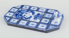Bjørn Wiinblad, The Blue House, own studio. Candle holder wall plaque.