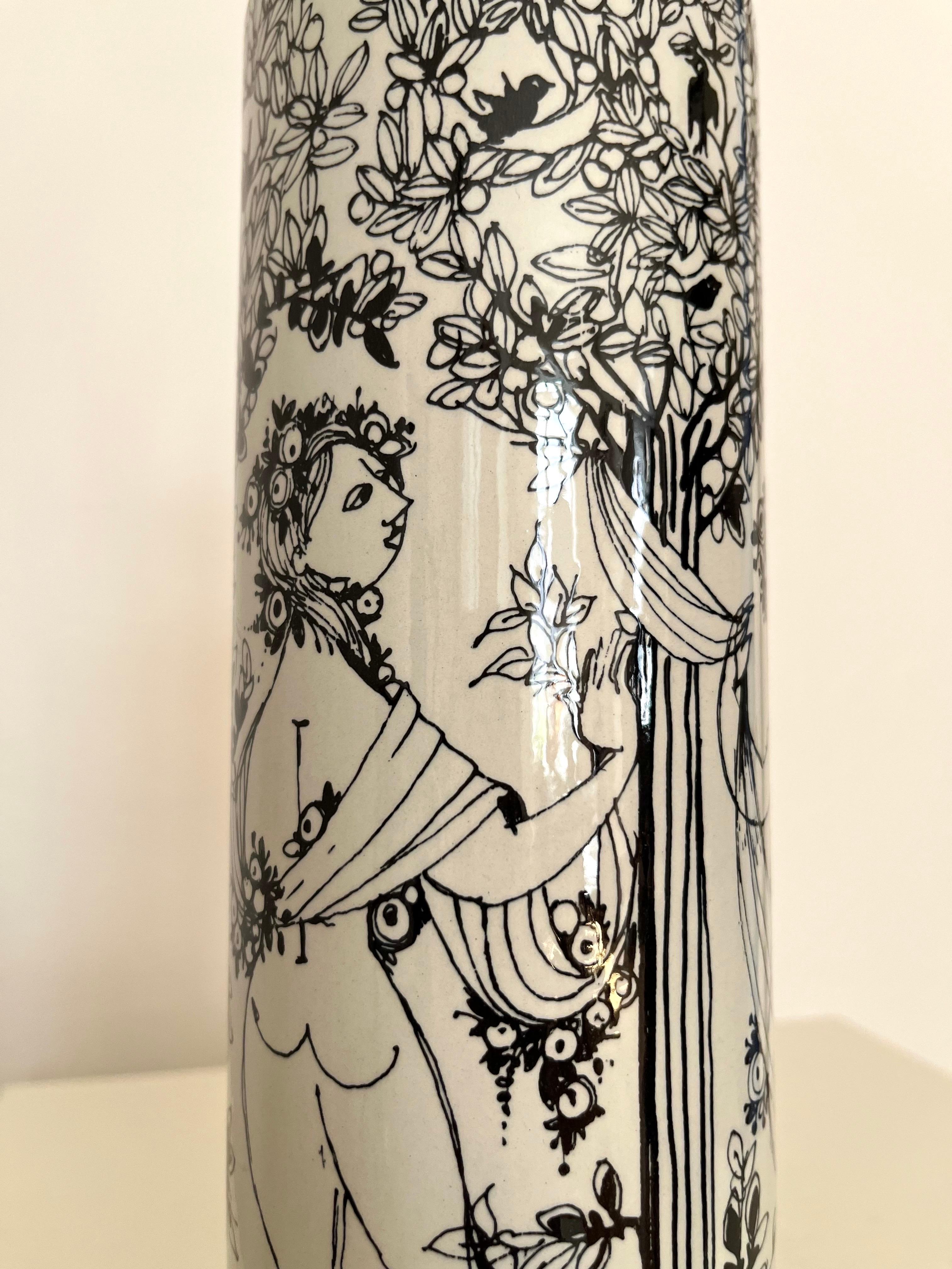 Bjørn Wiinblad ‘Three Graces’ Table Lamp for Nymølle, Denmark, 1960s/1970s For Sale 3