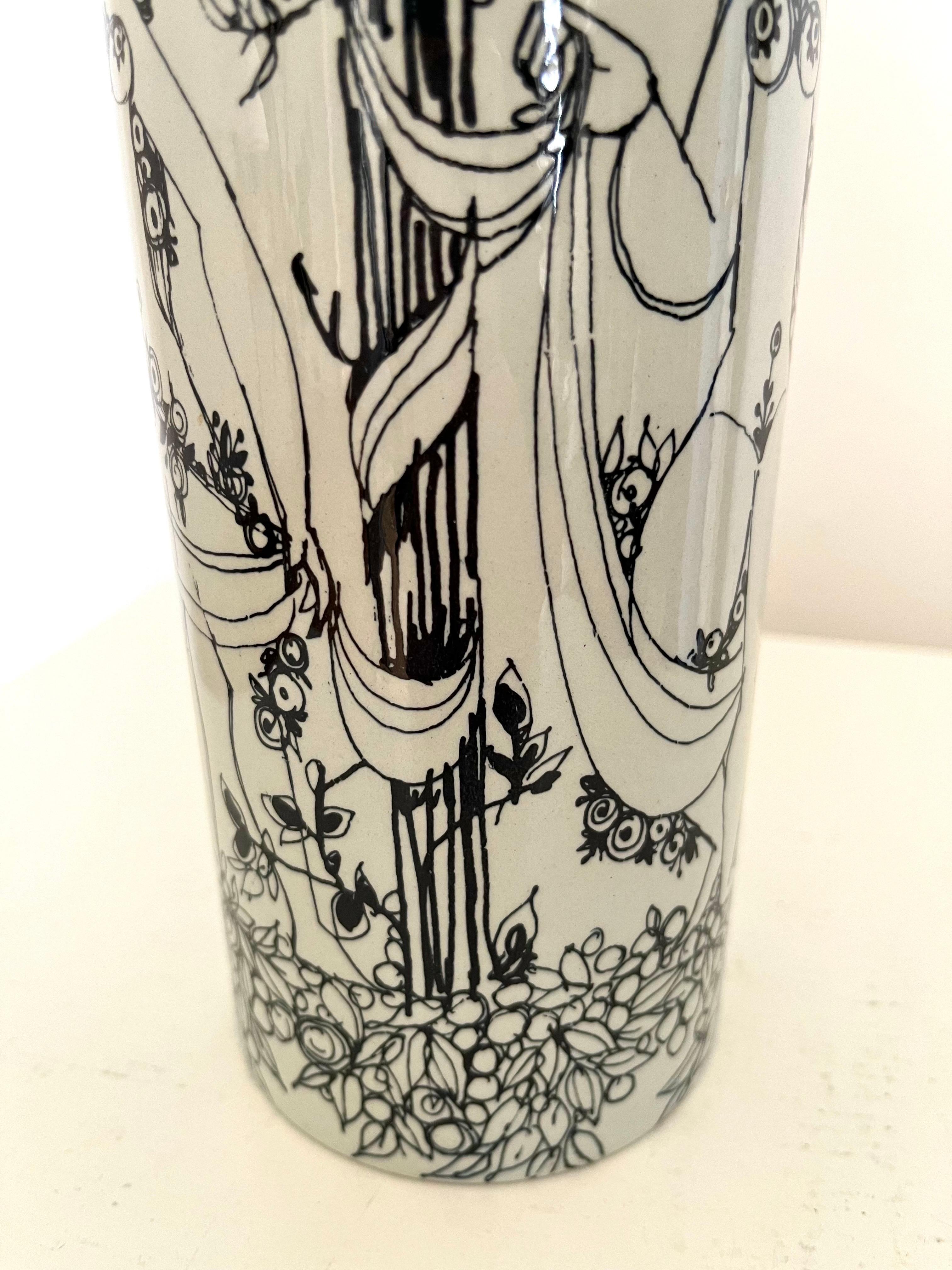 Bjørn Wiinblad ‘Three Graces’ Table Lamp for Nymølle, Denmark, 1960s/1970s For Sale 4