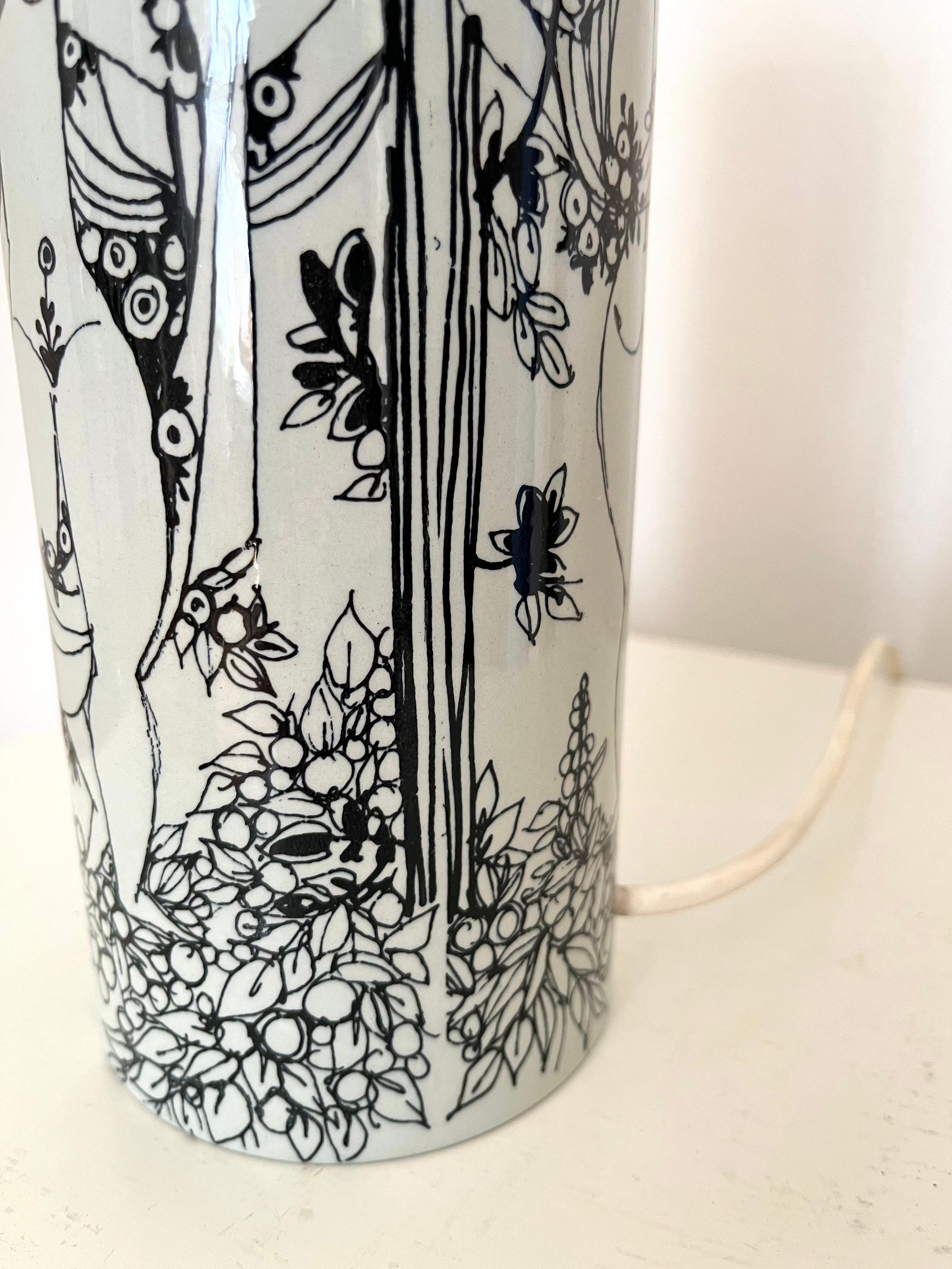 Bjørn Wiinblad ‘Three Graces’ Table Lamp for Nymølle, Denmark, 1960s/1970s For Sale 5