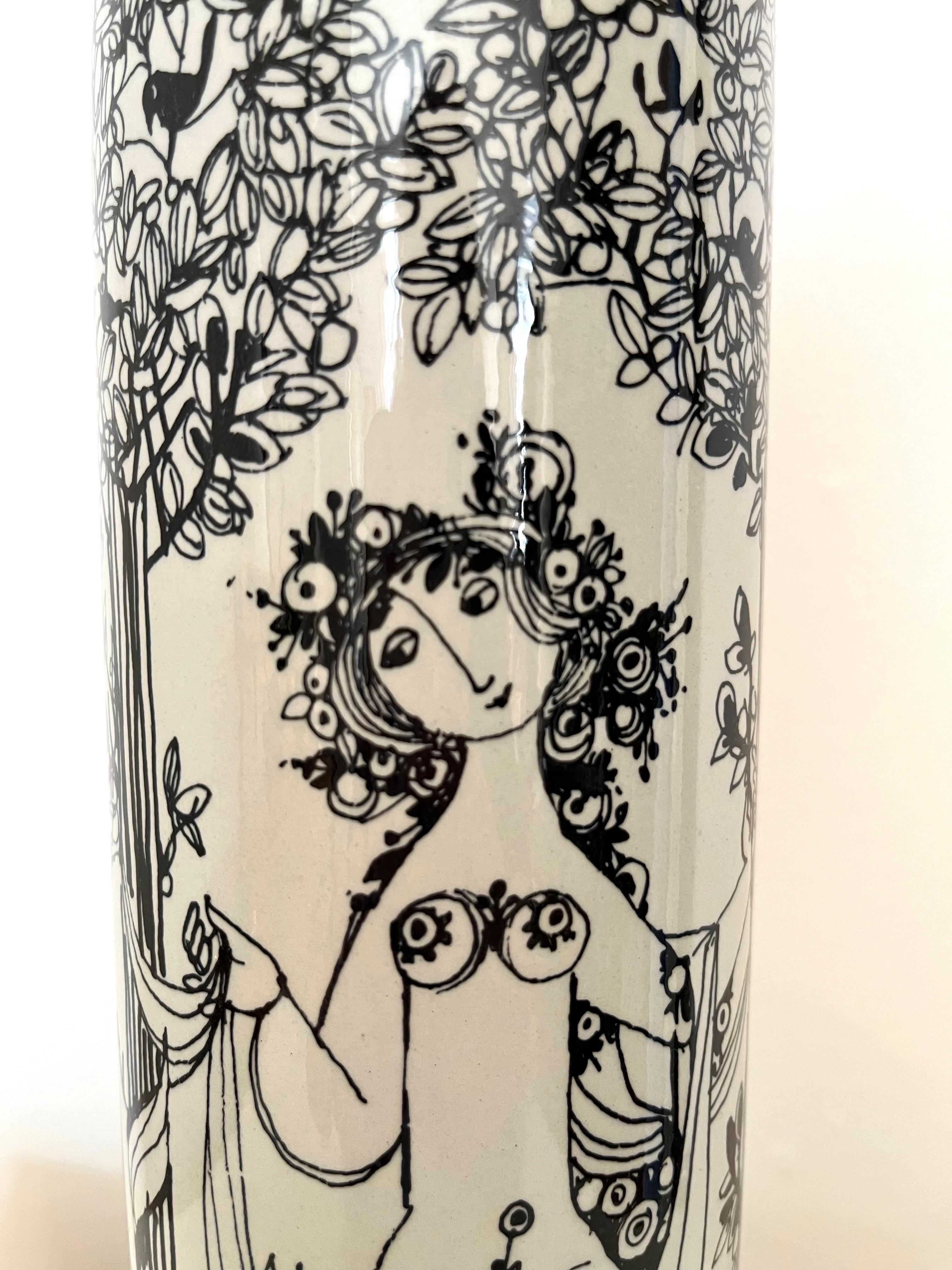 Bjørn Wiinblad ‘Three Graces’ Table Lamp for Nymølle, Denmark, 1960s/1970s For Sale 6