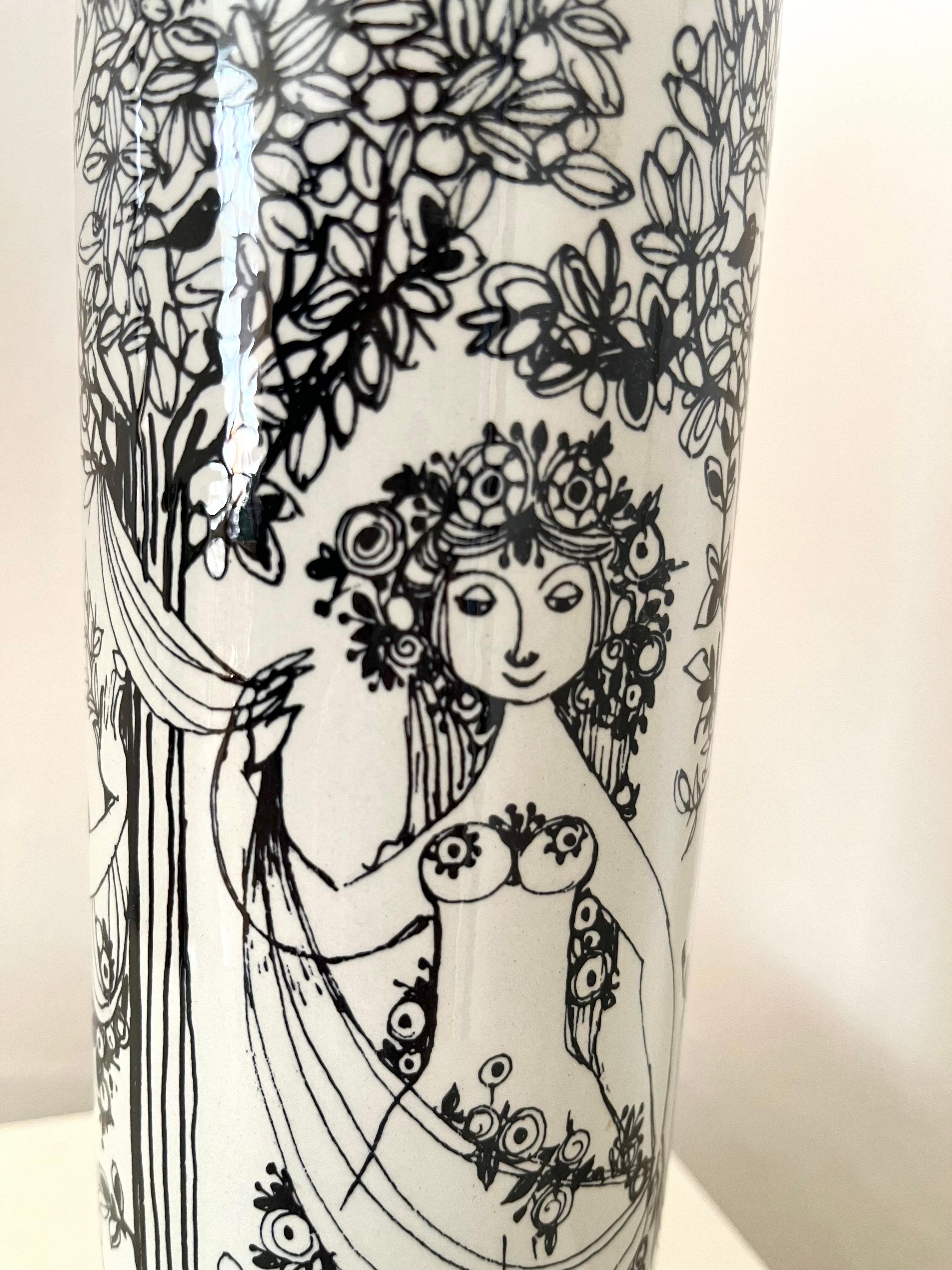 Bjørn Wiinblad ‘Three Graces’ Table Lamp for Nymølle, Denmark, 1960s/1970s For Sale 7