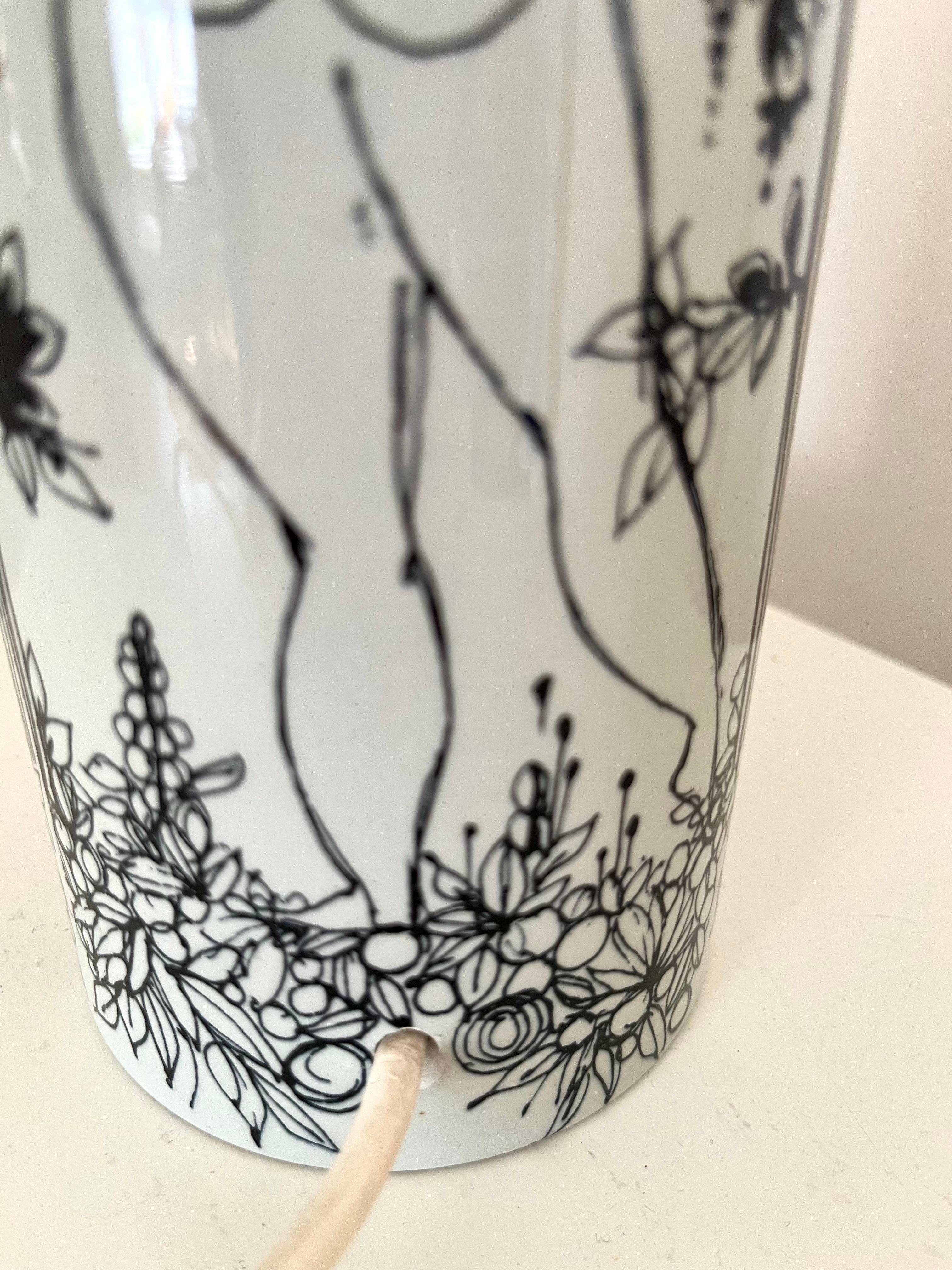 Bjørn Wiinblad ‘Three Graces’ Table Lamp for Nymølle, Denmark, 1960s/1970s For Sale 8