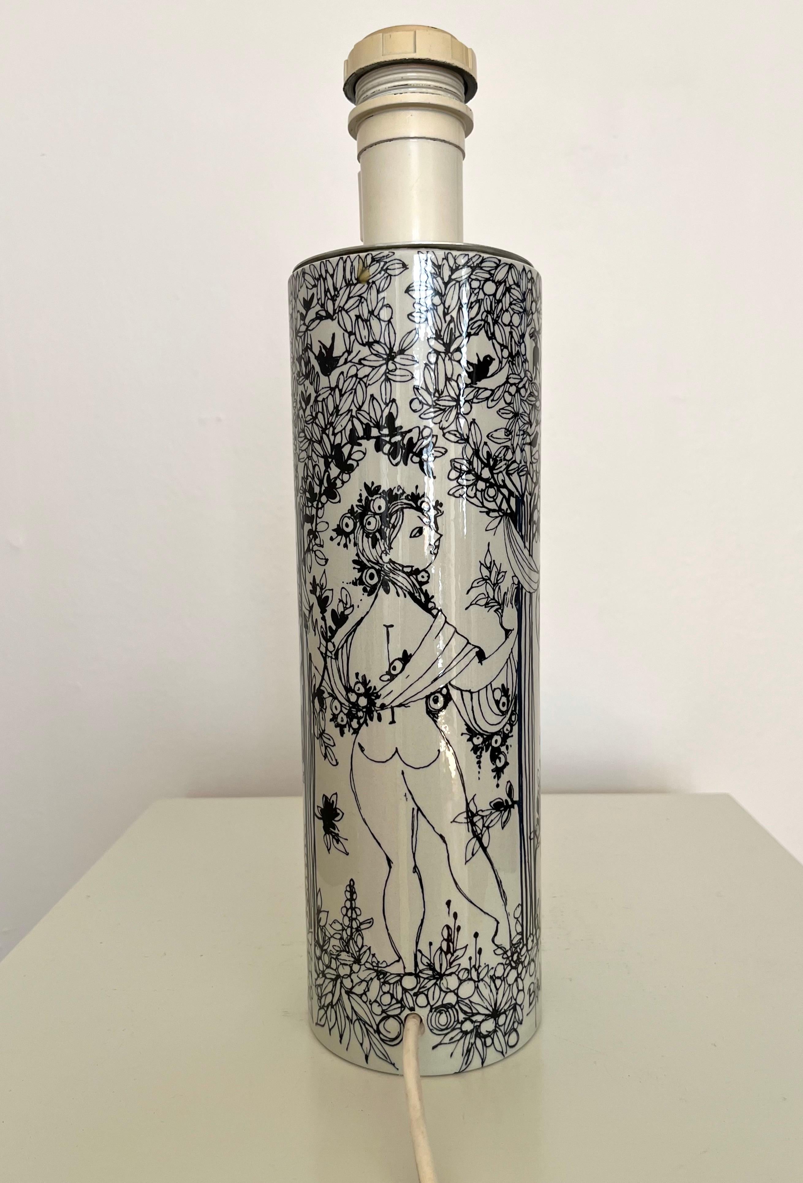 Mid-20th Century Bjørn Wiinblad ‘Three Graces’ Table Lamp for Nymølle, Denmark, 1960s/1970s For Sale