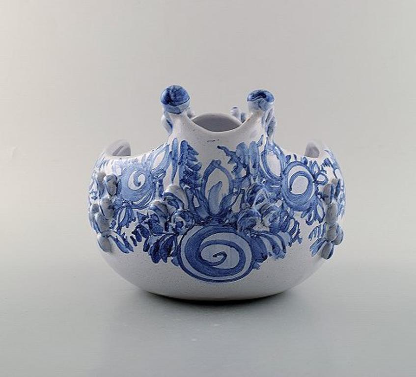 Scandinavian Modern Bjørn Wiinblad Unique Ceramic Bowl, Bird, Model S2