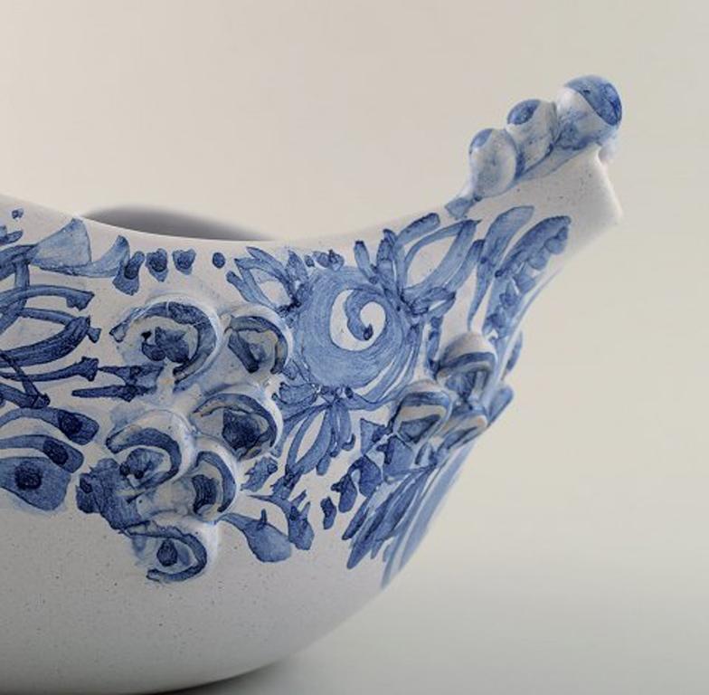 Contemporary Bjørn Wiinblad Unique Ceramic Bowl, Bird, Model S2