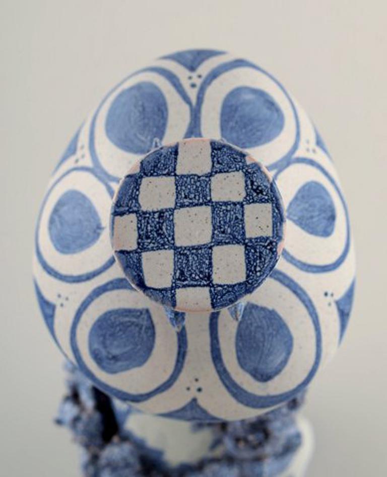 Bjørn Wiinblad Unique Ceramic Figure, Aunt, Stamp 1963, the Blue House 1