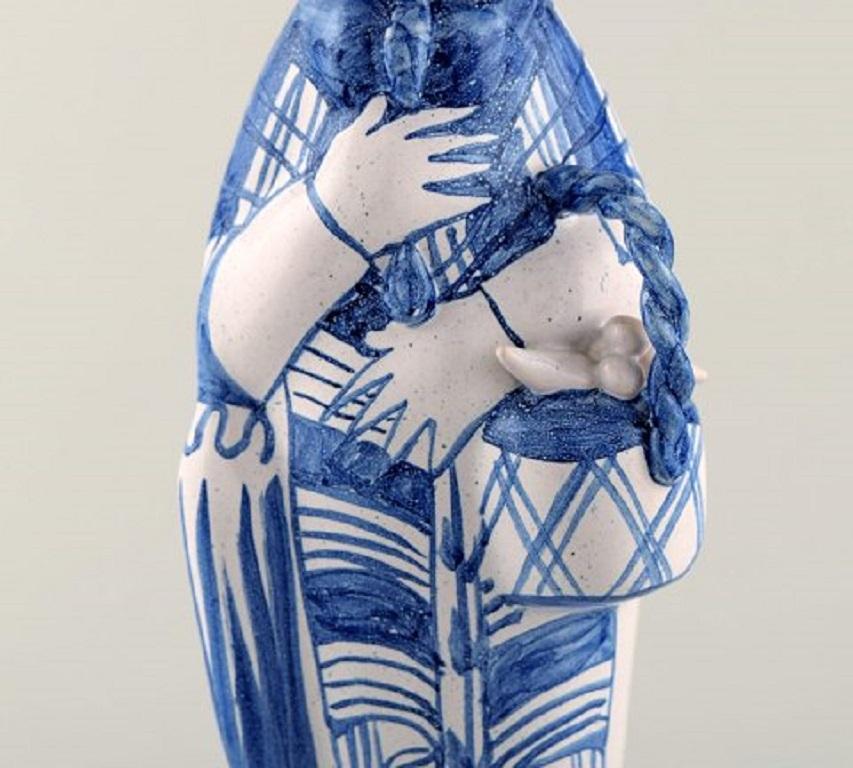 Scandinavian Modern Bjørn Wiinblad Unique Ceramic Figure, 