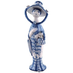 Bjørn Wiinblad Unique Ceramic Figure from the Blue House "Autumn"