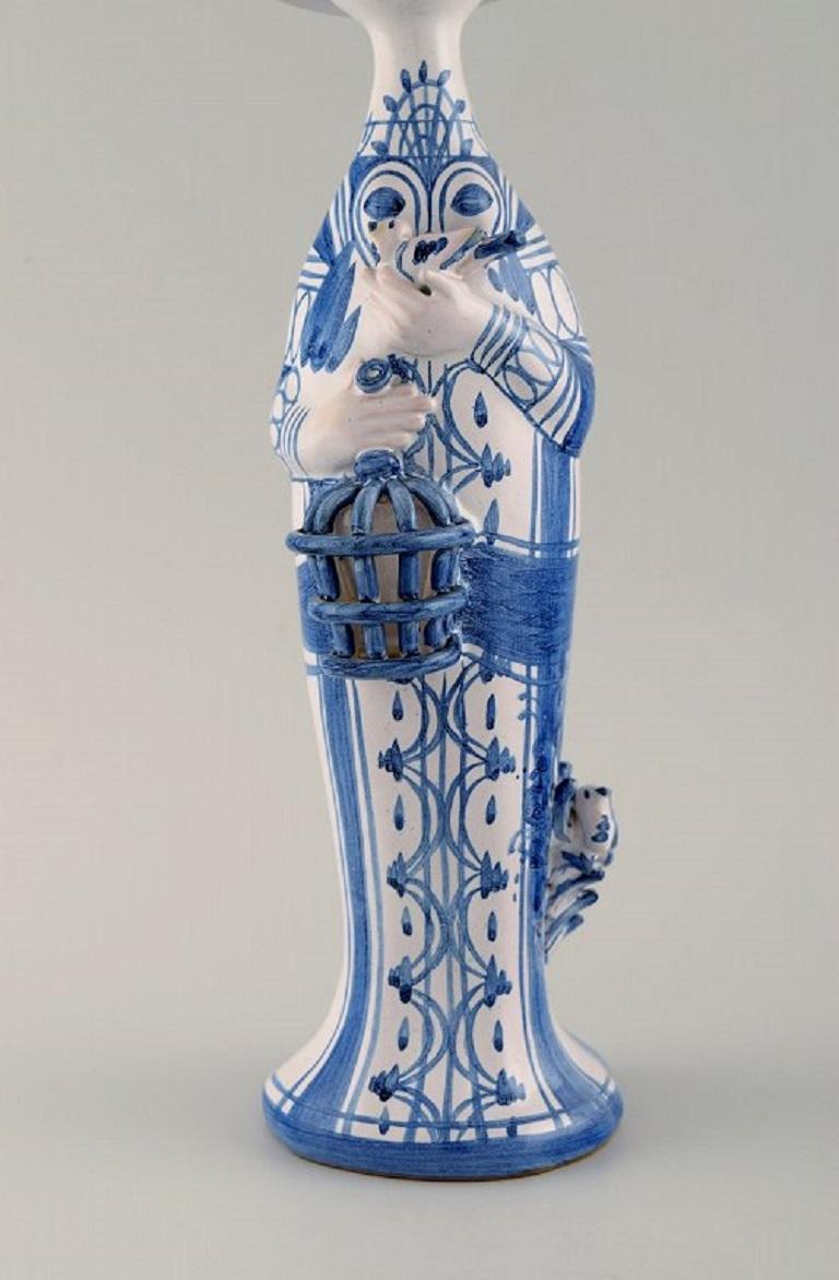 Scandinavian Modern Bjørn Wiinblad Unique Ceramic Figure, 