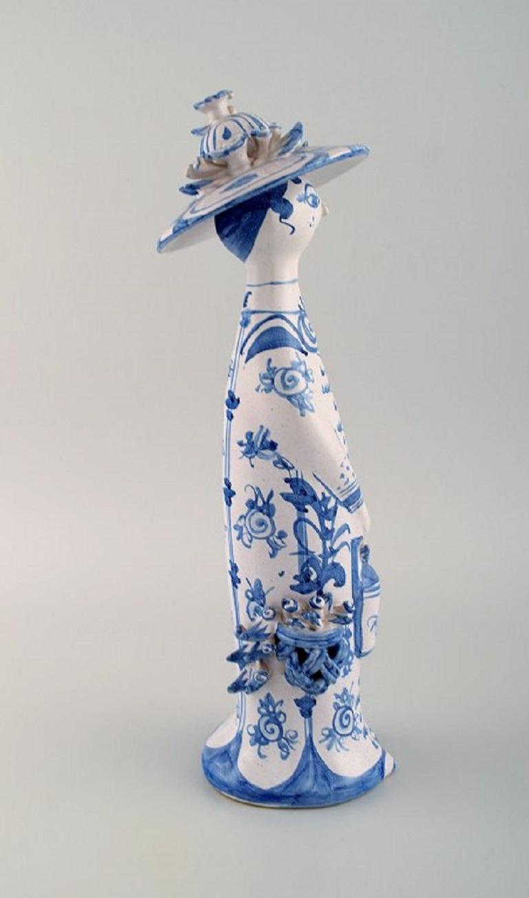 Late 20th Century Bjørn Wiinblad Unique Ceramic Figure, Summer in Blue Seasons, 1979