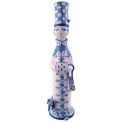 Bjørn Wiinblad Unique Ceramic Figure 'Winter' in Blue 'Seasons'