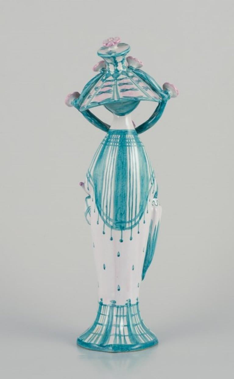 Late 20th Century Bjørn Wiinblad, unique ceramic figurine. 