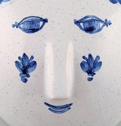 Bjørn Wiinblad Unique Ceramic Wall Relief in the Form of Face, Model A2