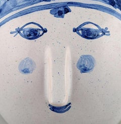 Bjørn Wiinblad Unique Ceramic Wall Relief in the Form of Face, Model A2