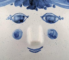 Bjørn Wiinblad Unique Ceramic Wall Relief in the Form of Face, Model A3