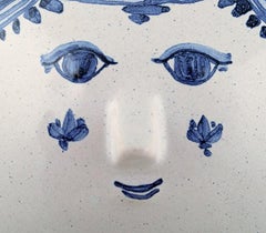 Bjørn Wiinblad Unique Ceramic Wall Relief in the Form of Face, Model A3