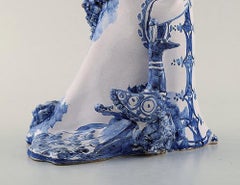 Bjørn Wiinblad Unique Ceramics Figure, Aunt, 2002, The Blue House