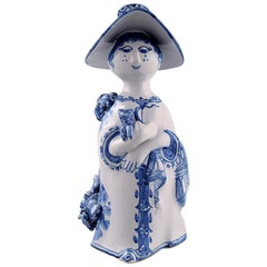Bjørn Wiinblad Unique Ceramics Figure, Aunt, 2002, The Blue House