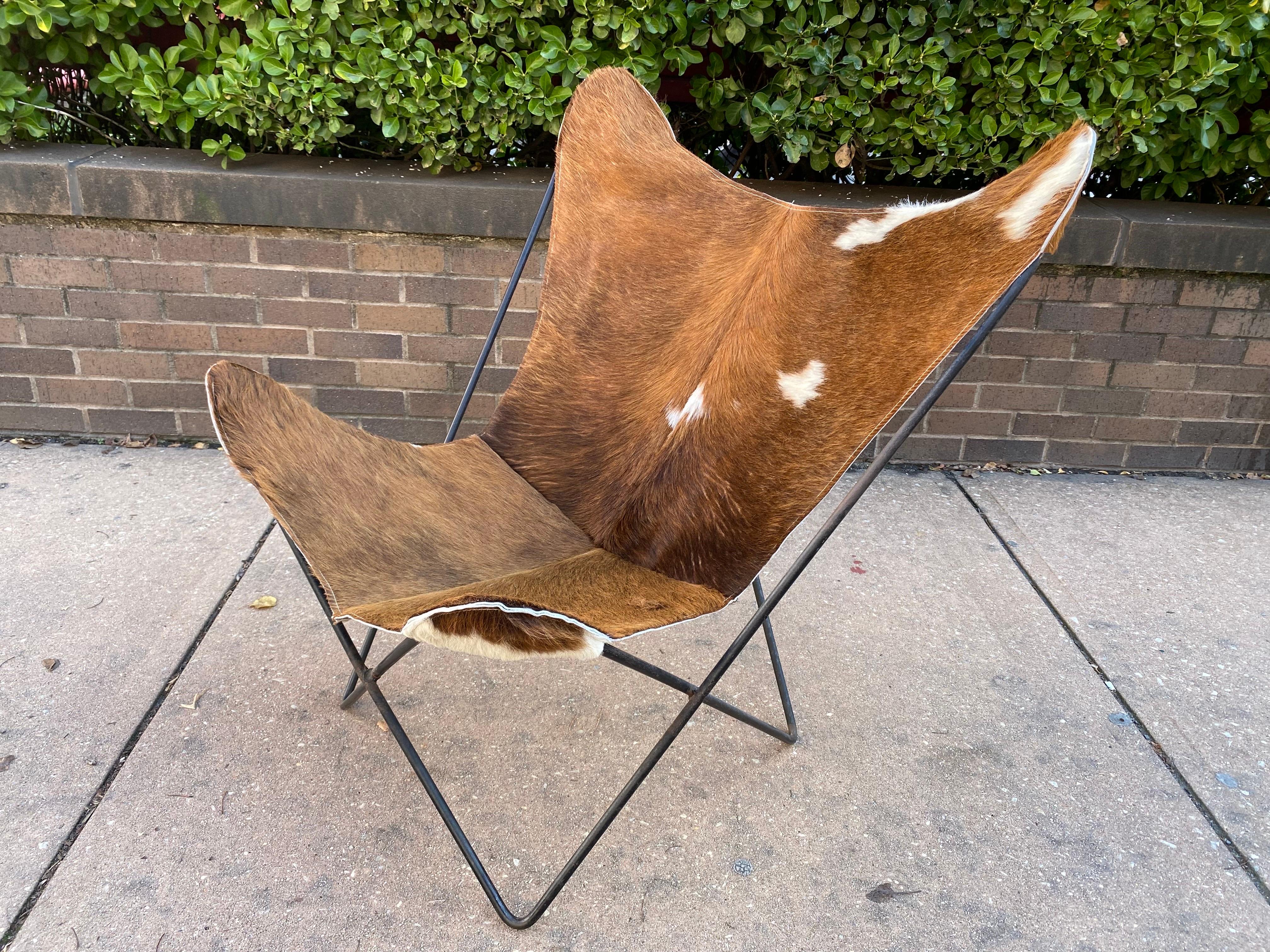 cowhide sling chair