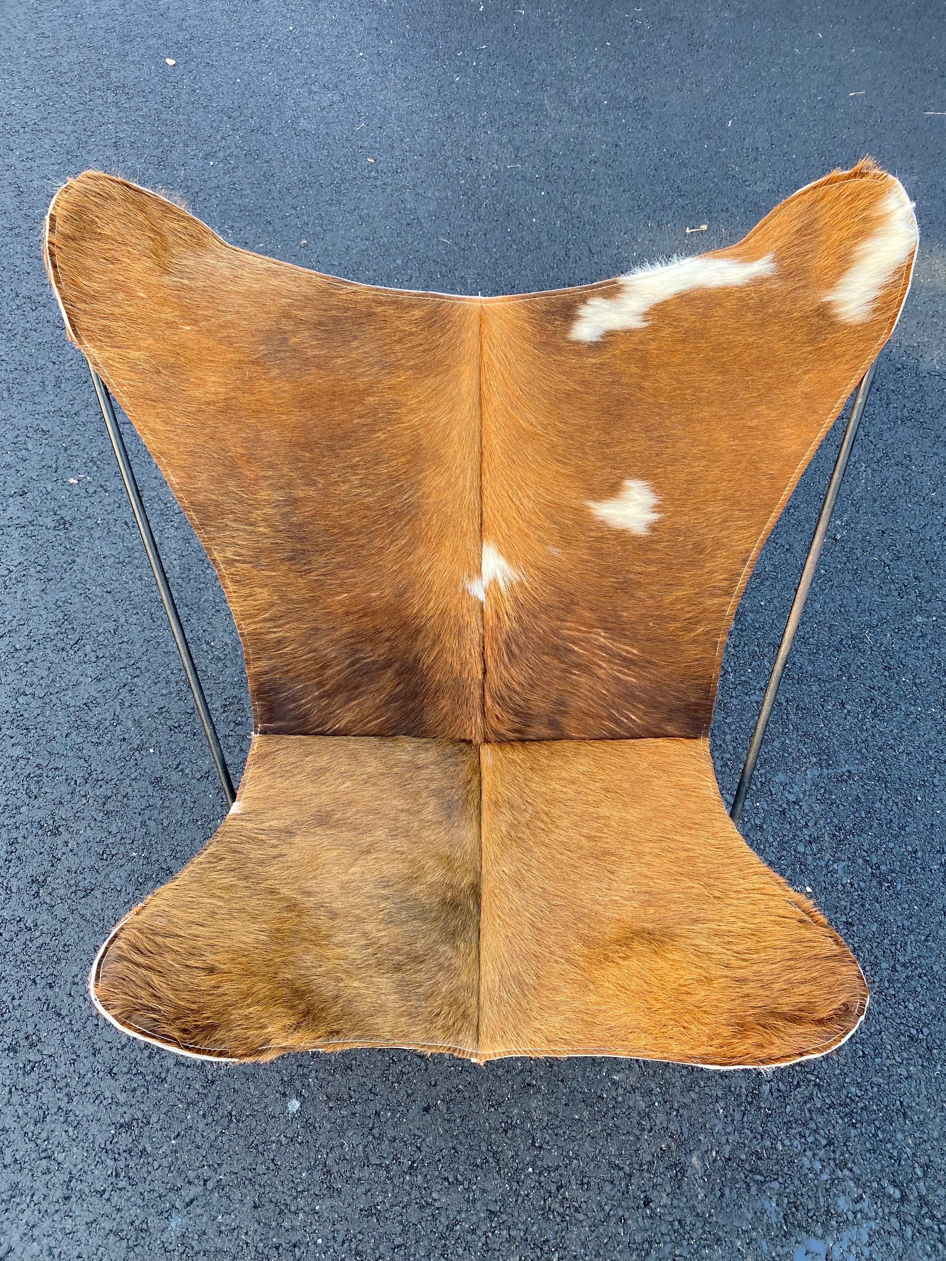 BKF Hardoy for Knoll Butterfly Chair with New Cowhide Sling For Sale 1