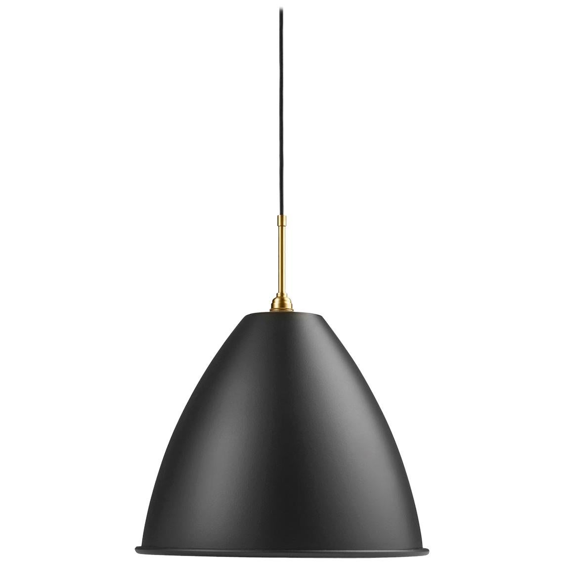 Colgante BL 9, base de latón, grande, negro