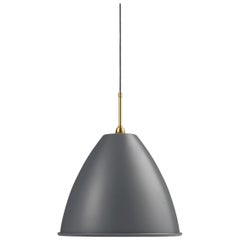 Pendentif BL 9 en laiton, grand modèle, gris
