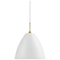 Colgante BL 9, base de latón, grande, blanco