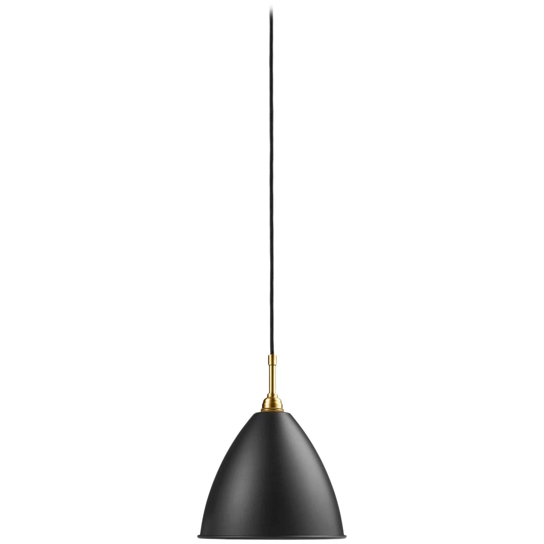 Colgante BL 9, mediano, base de latón, negro carbón